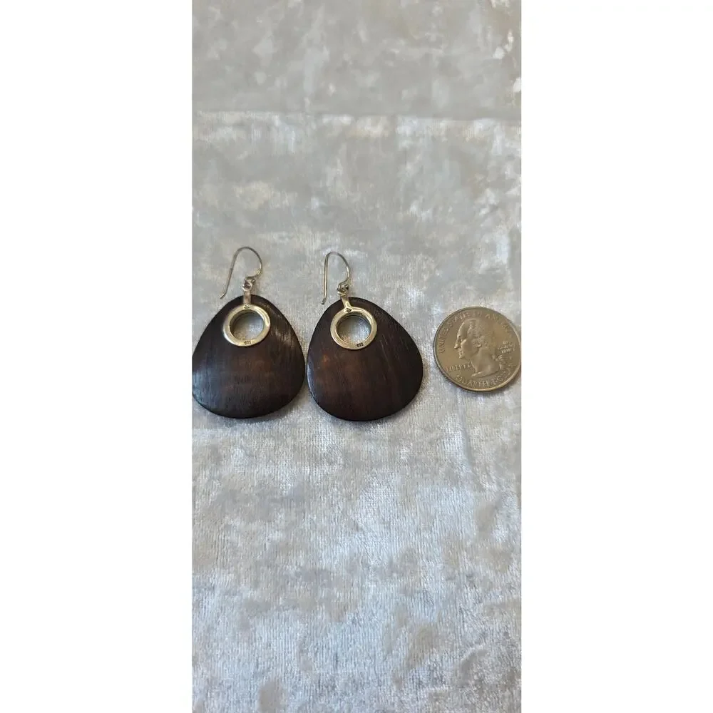 Silpada Vintage, Retired Sonokeling Wood Dangle Earrings